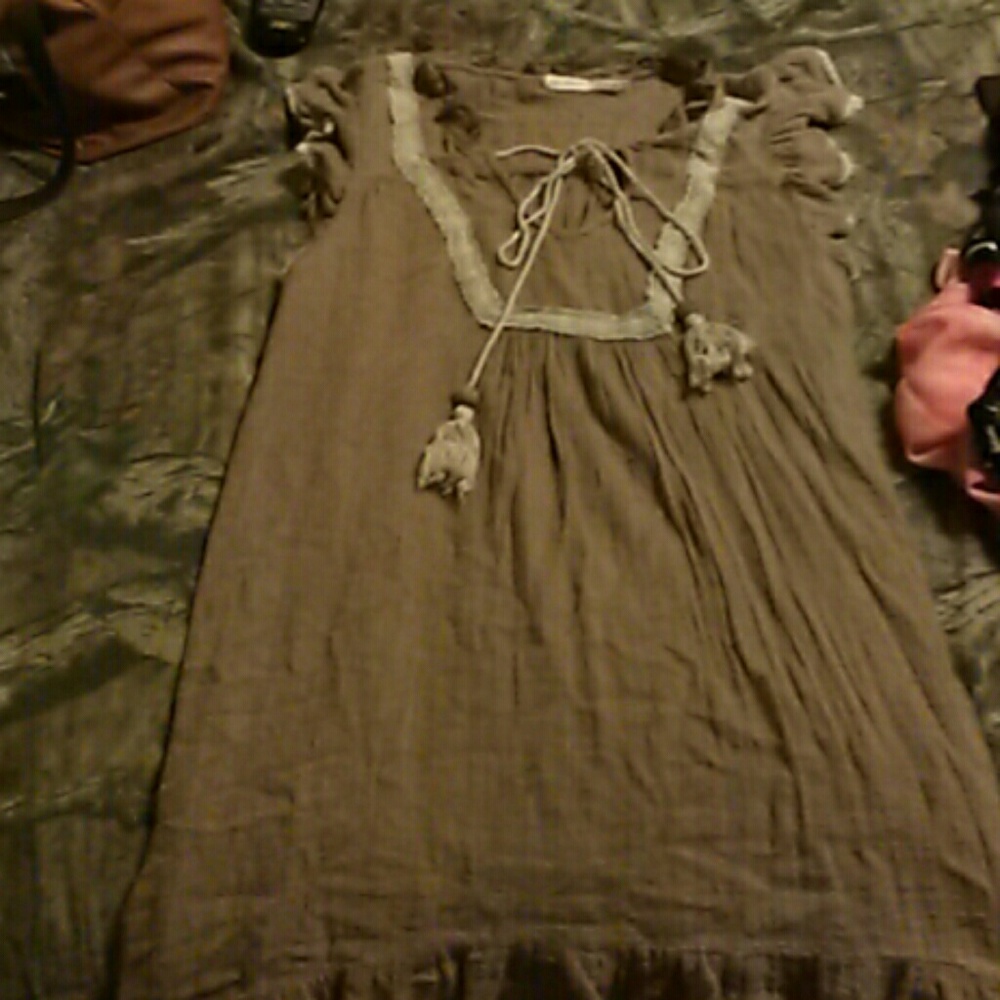 Tan hippie dress